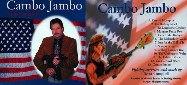 CD cover for Cambo Jambo  Vermont  fiddle music by Vermont Fiddler Scott Campbell 